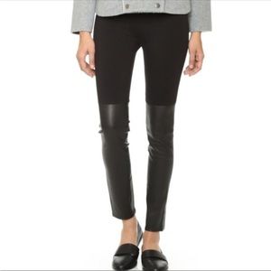 VINCE Mixed Media Leather Leggings
